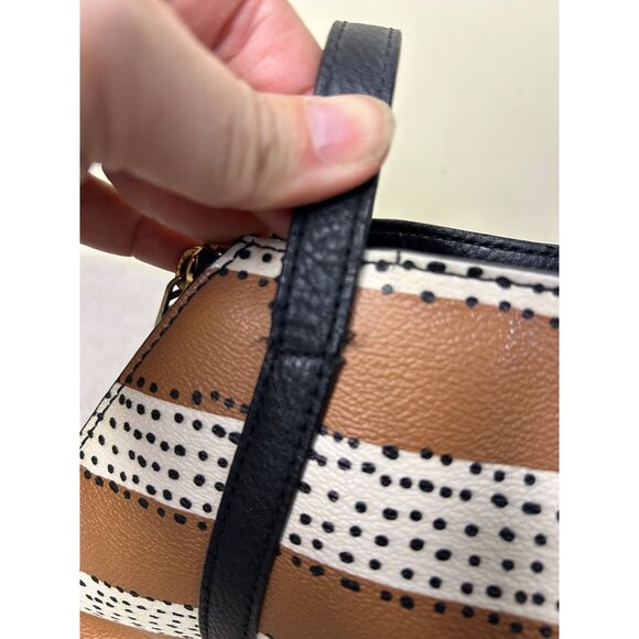 Fossil Rachel Striped Polka Dot Tote Bag - Picture 6 of 15